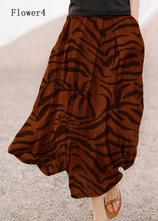 Retro Kaffeepunkt Druck Taschen Leinenrock Sommer