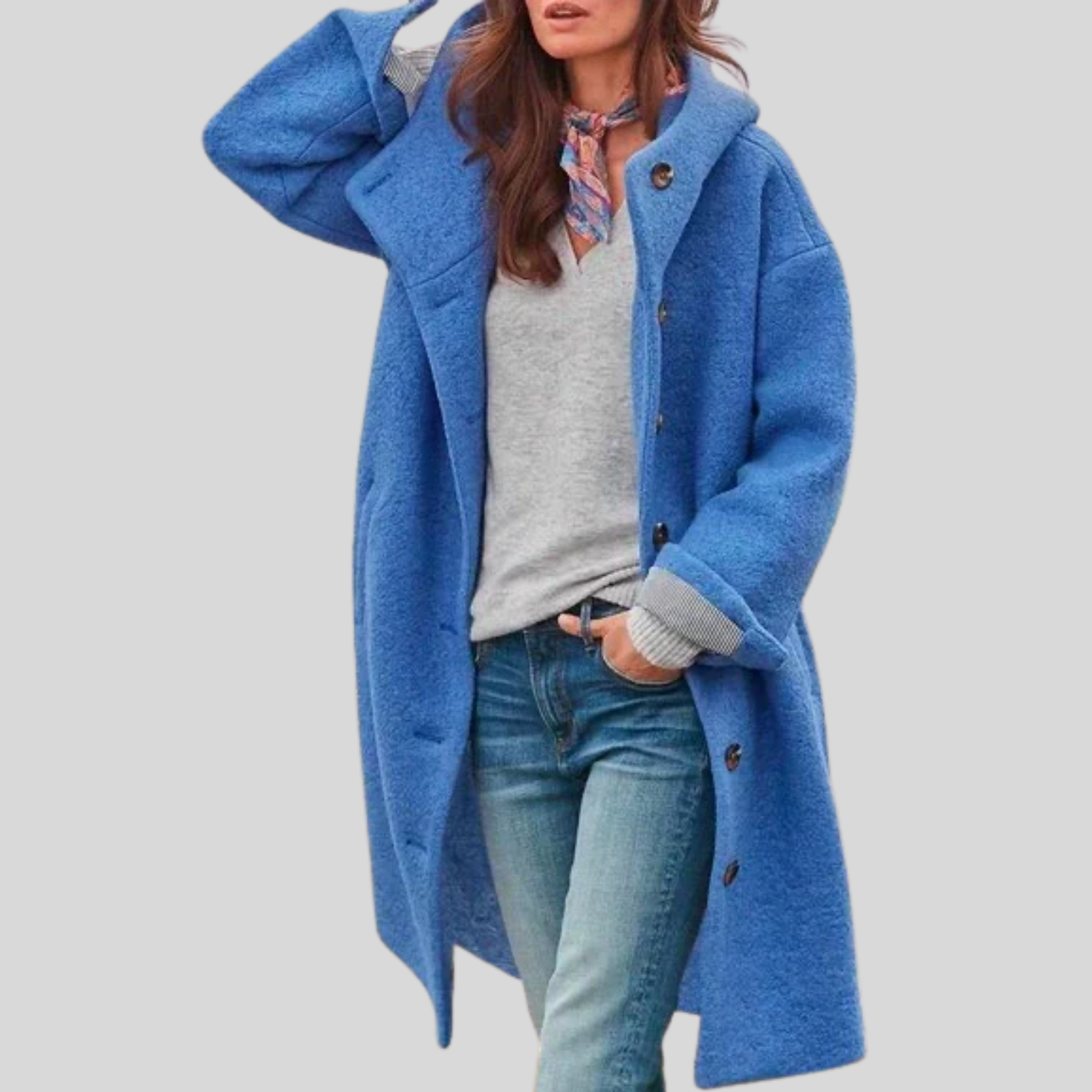 Britt | Jacke mit Knöpfen und Kapuze