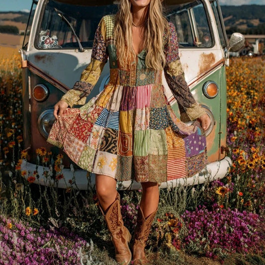 Vintage Bohemian Kleid