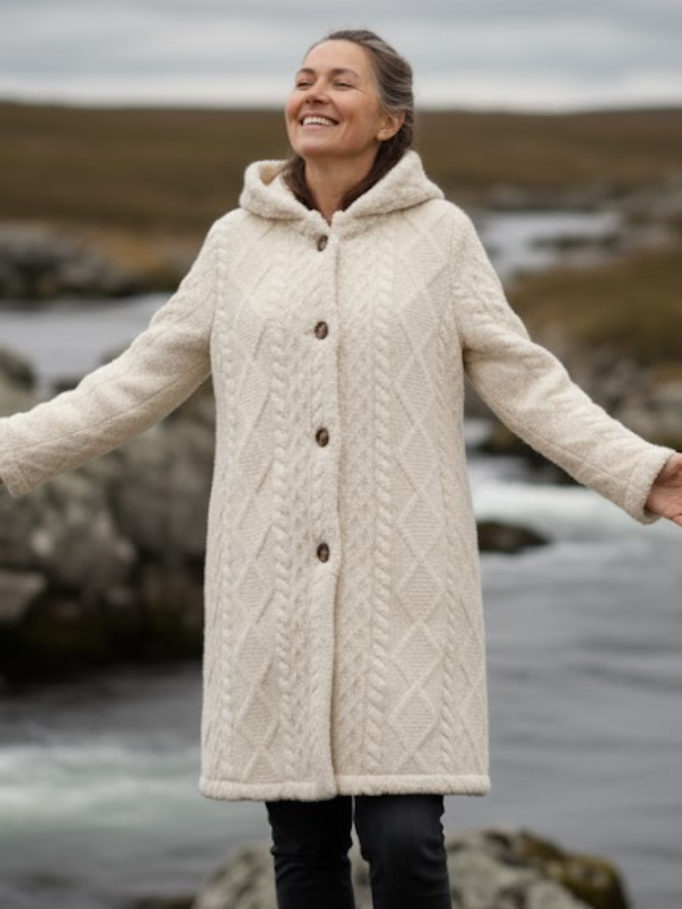 Rauten-Hoodie-Teddyjacke