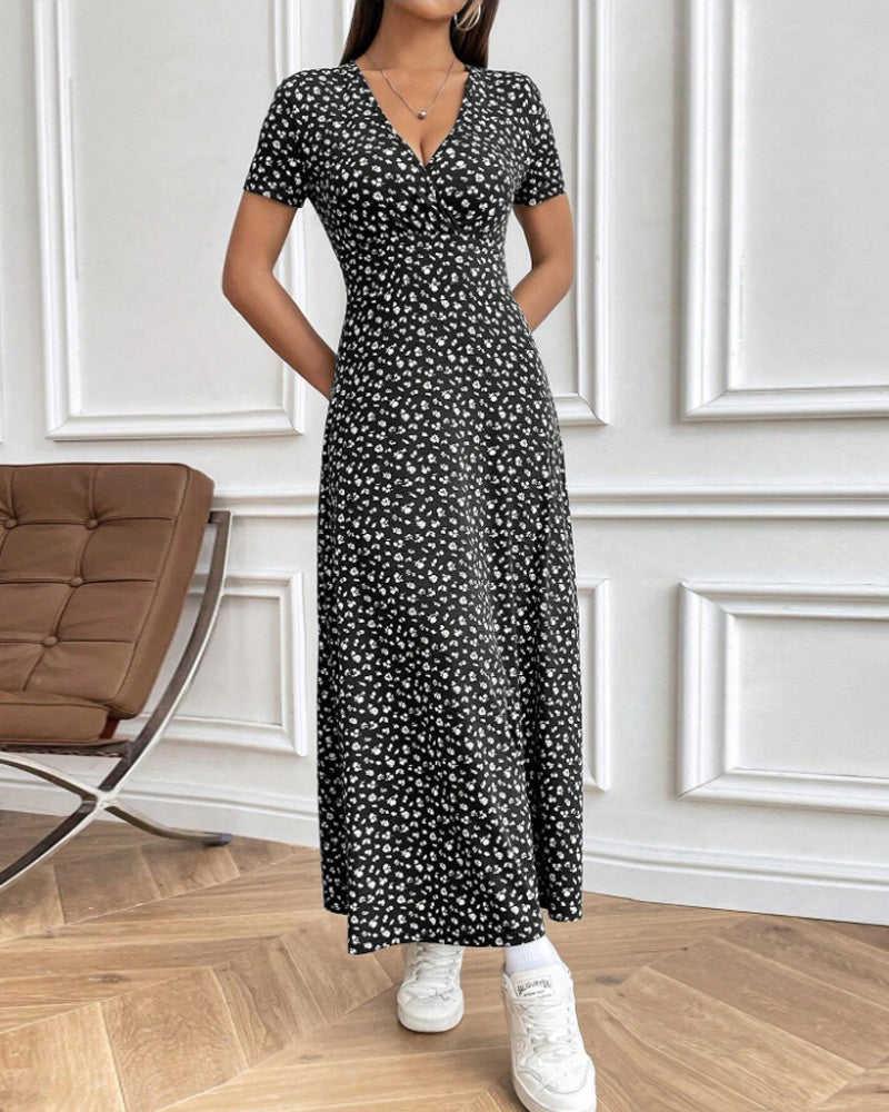 Elegantes Sexy Druckkleid