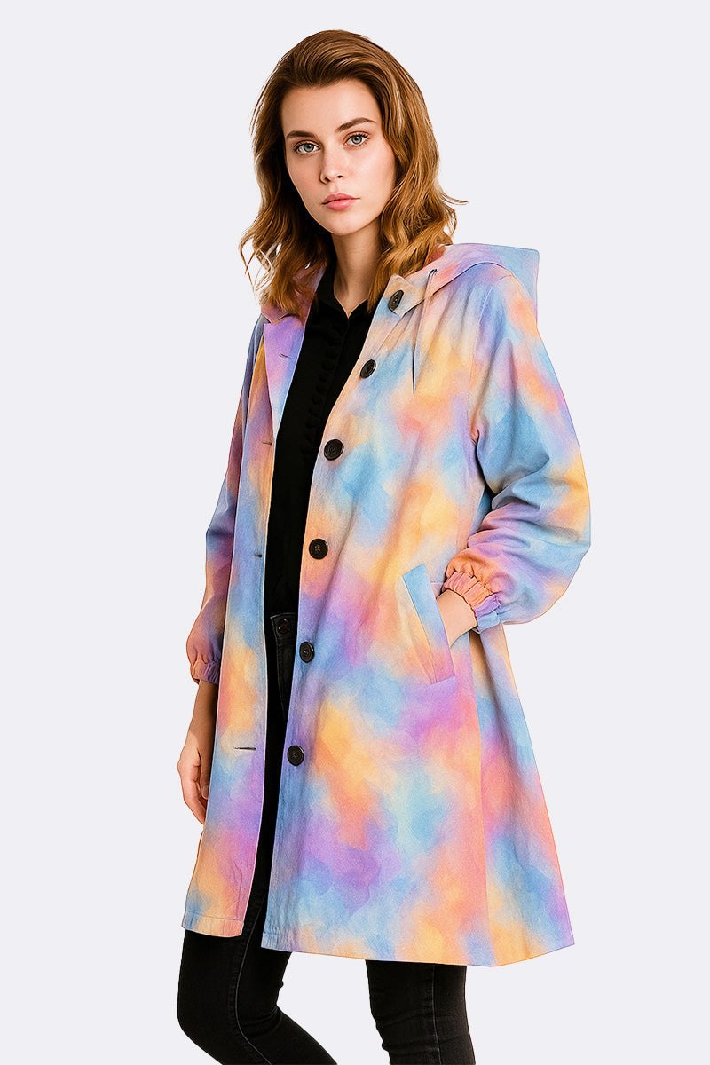 Wasserabweisende Übergroße Kapuzen-Windjacke Regenjacke