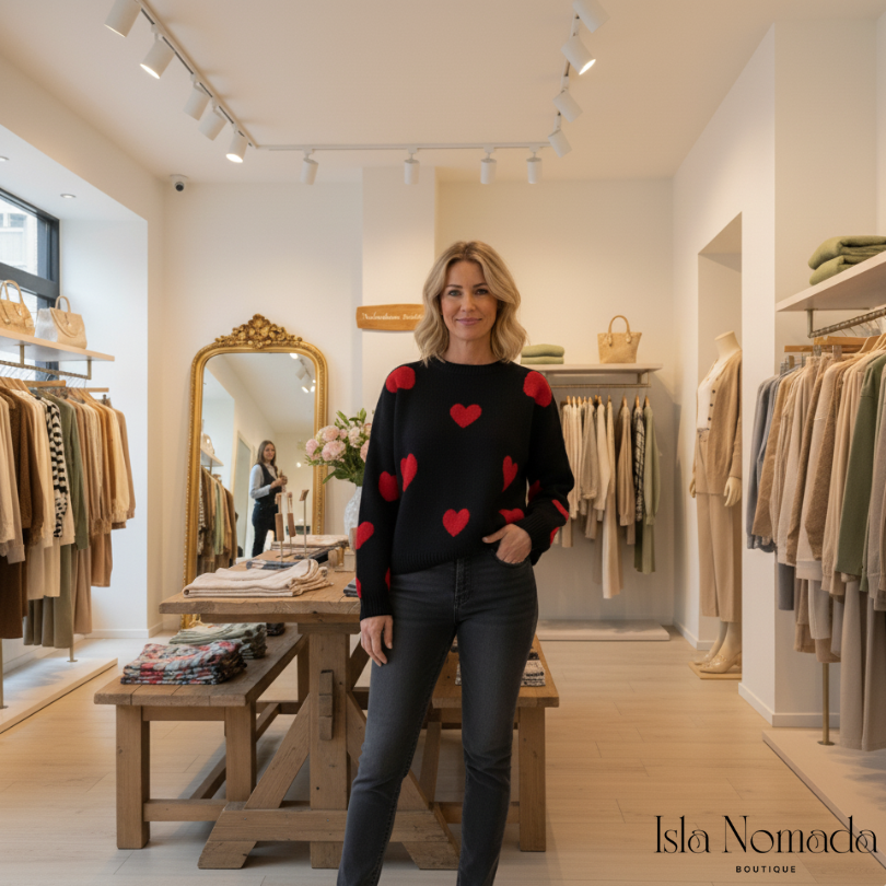 Isla Hearts - Wollpullover in 5 Farben