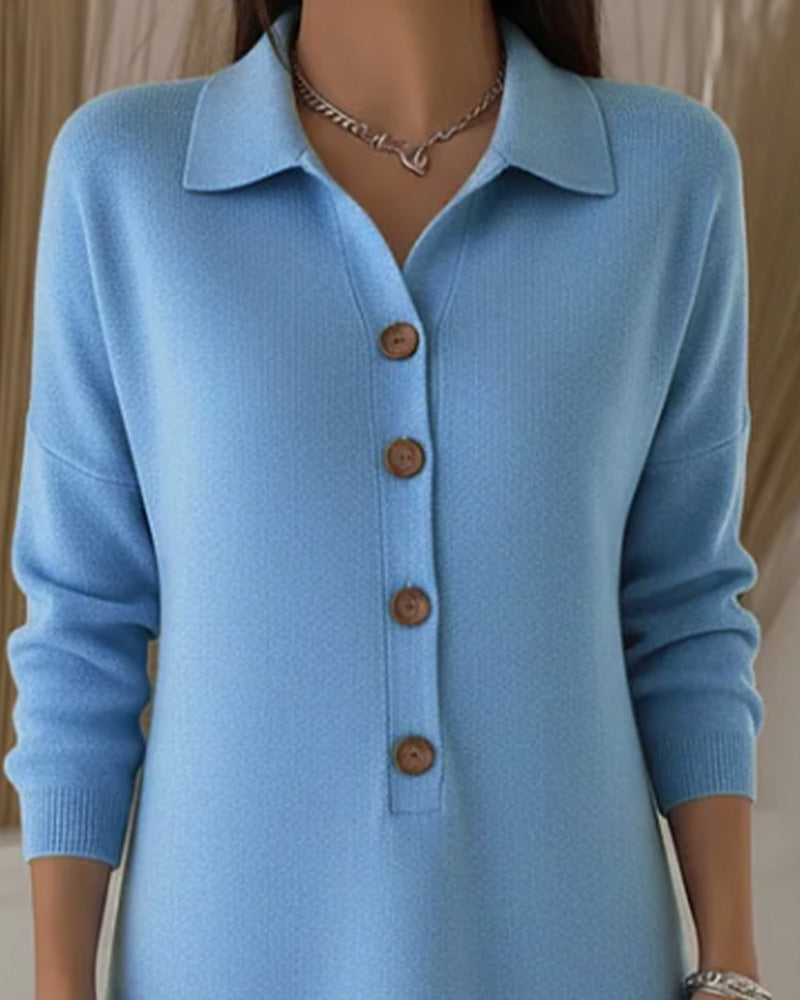 Elegantes Knopfkleid mit Revers