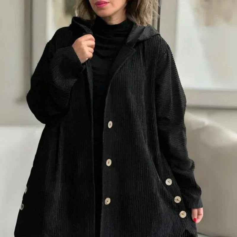MIRELLA™ | LÄSSIGE SAMT-HOODED-JACKE