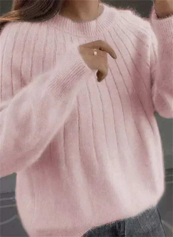 Winifred - Flauschiger kaschmirähnlicher Strickpullover