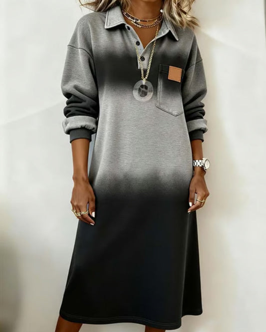 Robe Mit Farbverlauf und Langarm