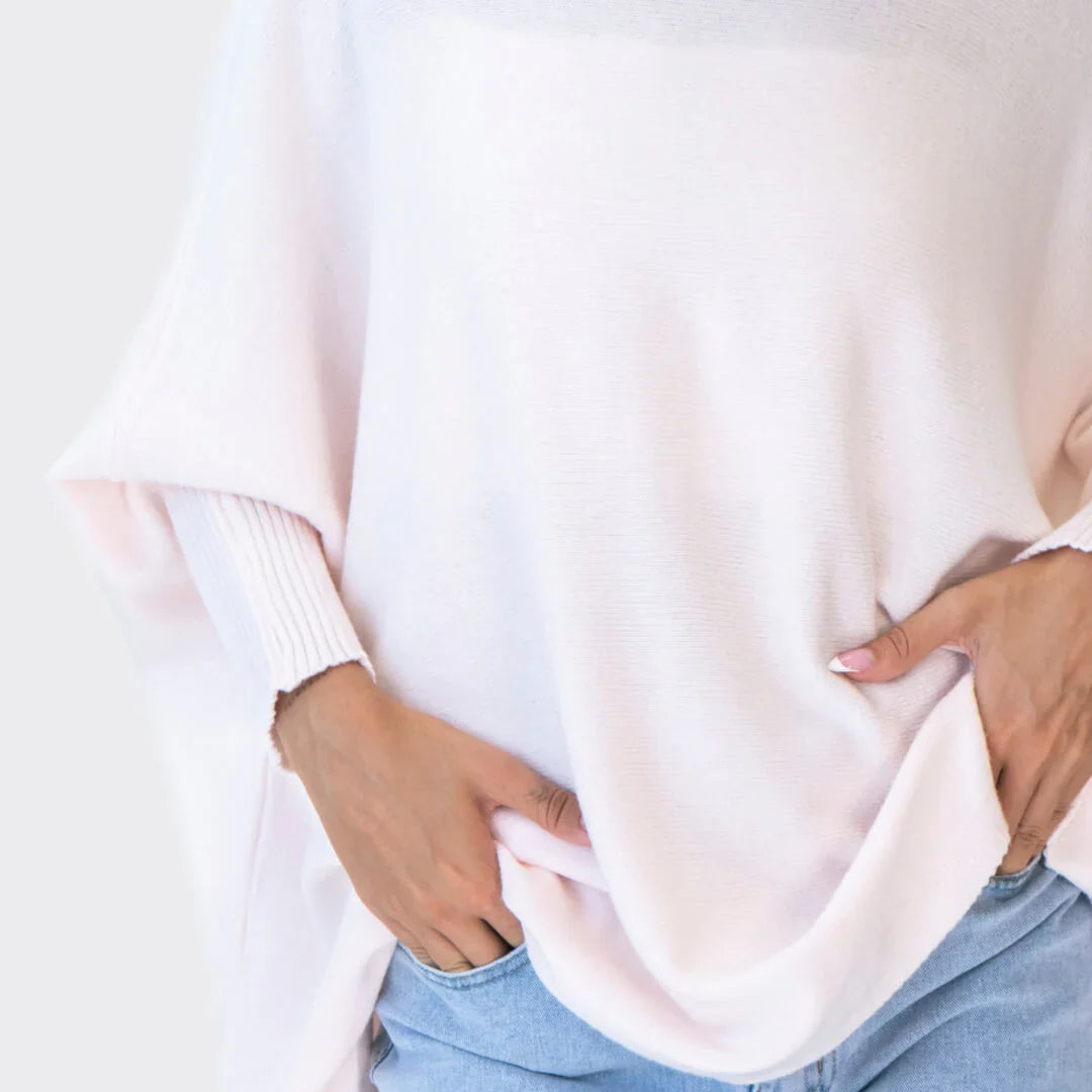 Gemütlicher Oversized Pullover Beige - Herrlich warm!