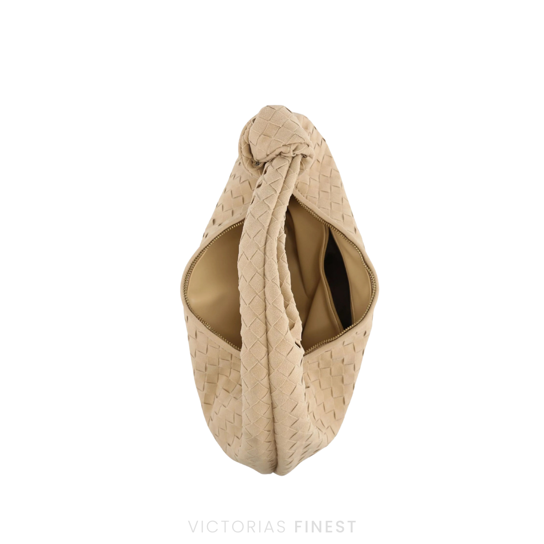 Geknotete Wildleder Schultertasche