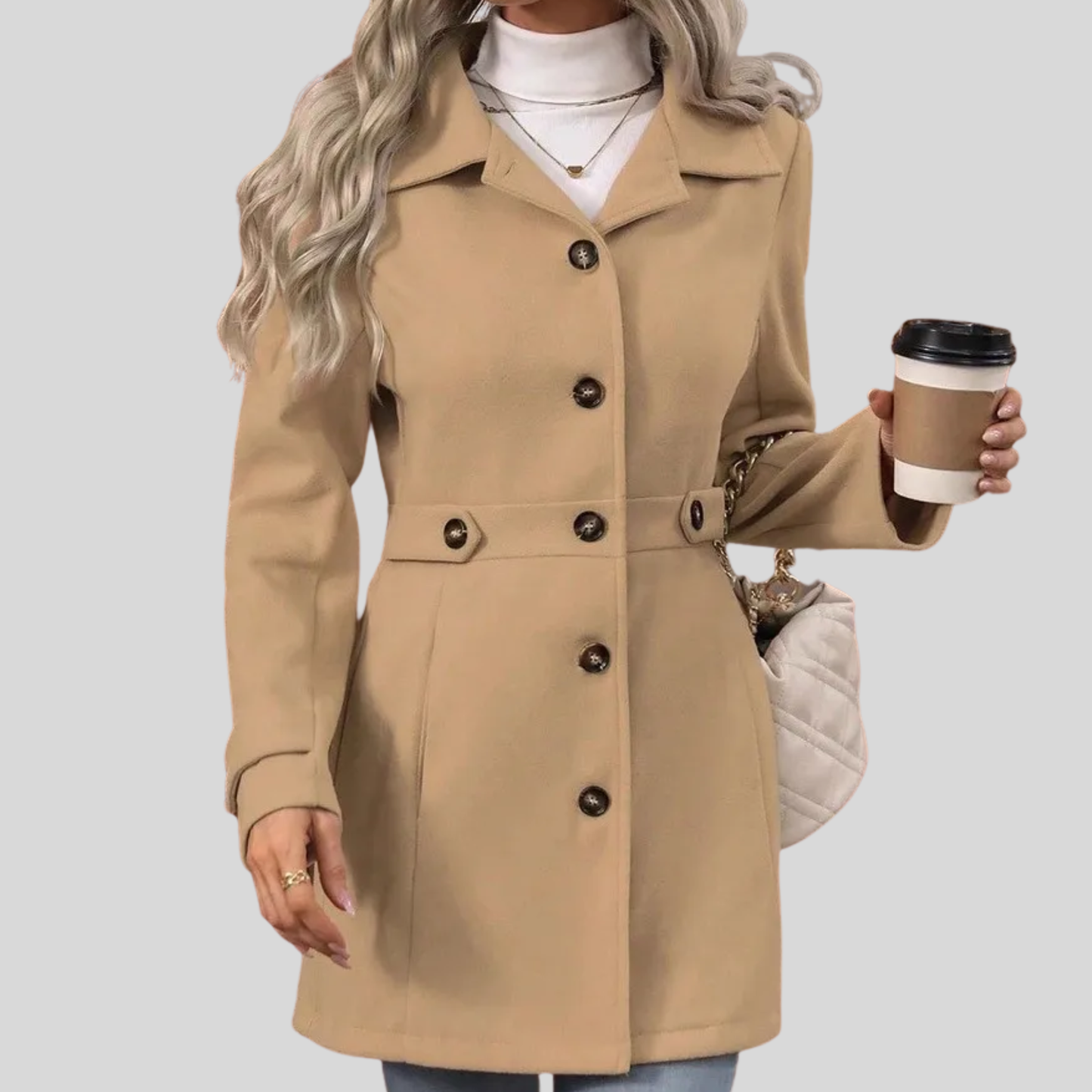 Selma | Eleganter Mantel in mittellanger Länge