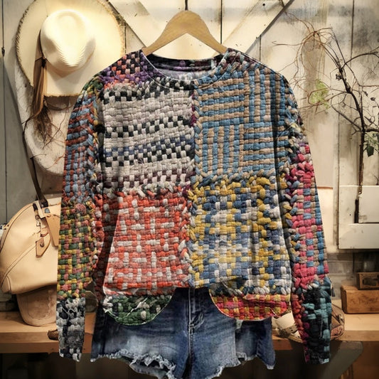 Vintage Buntes Sweatshirt