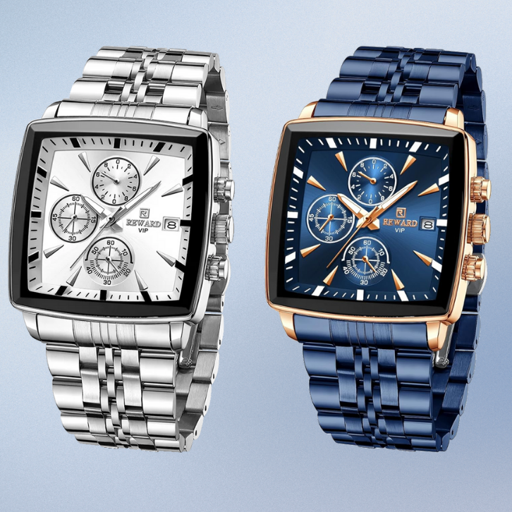 Troy | Herren Rechteckige Luxus Quarz Armbanduhr | 47mm