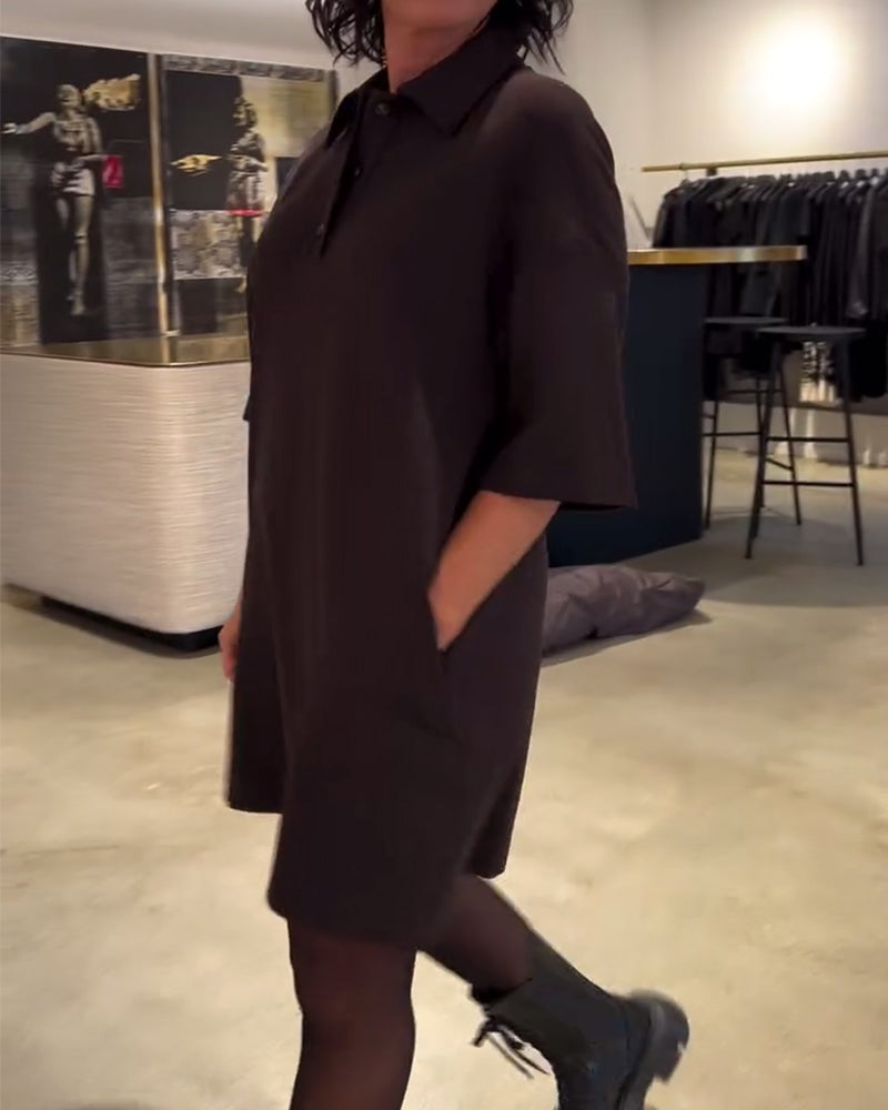 Kurzarm Hemdblusenkleid