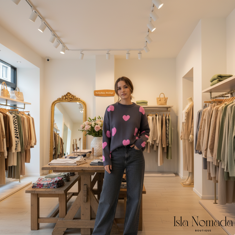 Isla Hearts - Wollpullover in 5 Farben