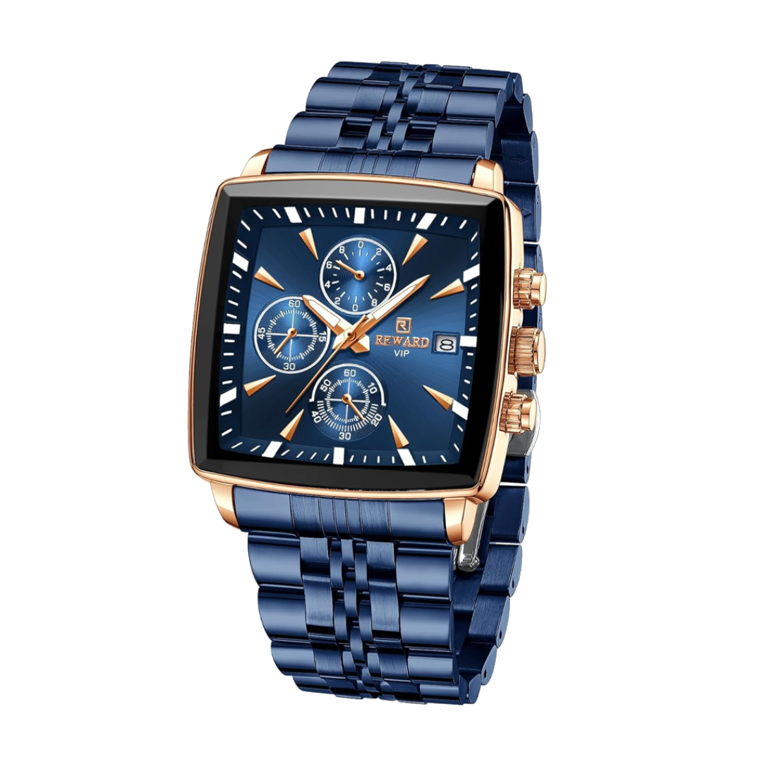 Troy | Herren Rechteckige Luxus Quarz Armbanduhr | 47mm