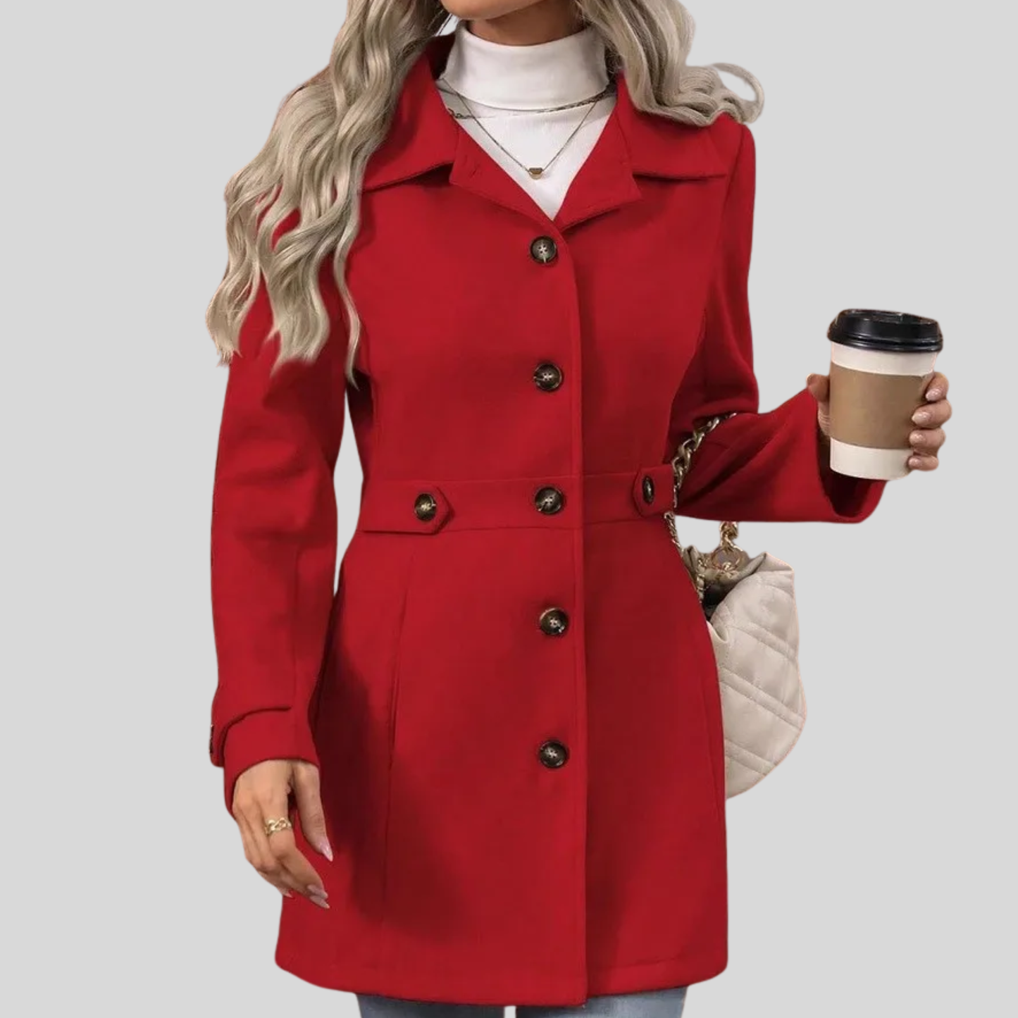 Selma | Eleganter Mantel in mittellanger Länge