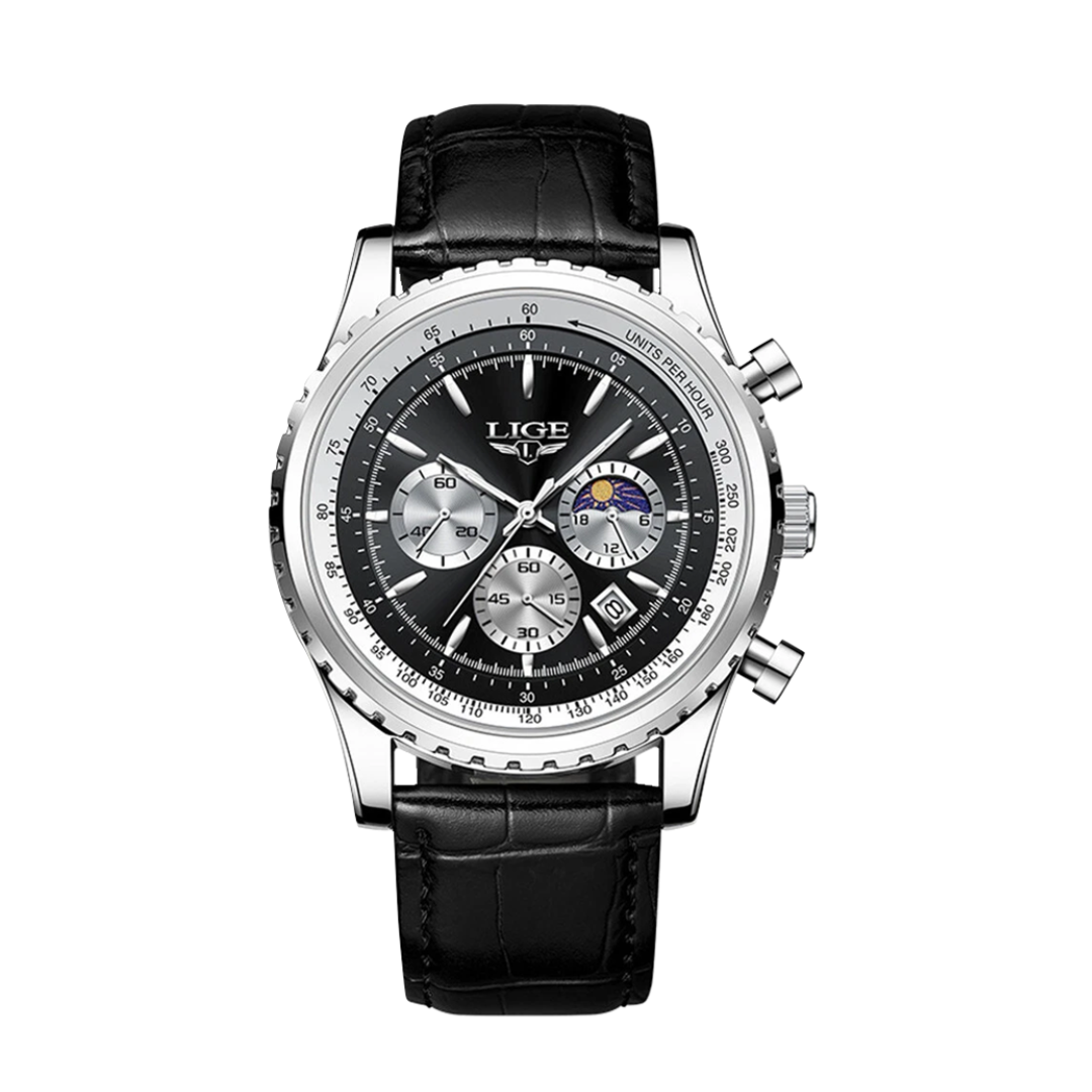 Leo | Elegante Chronograph-Mondphasen-Uhr | 46mm