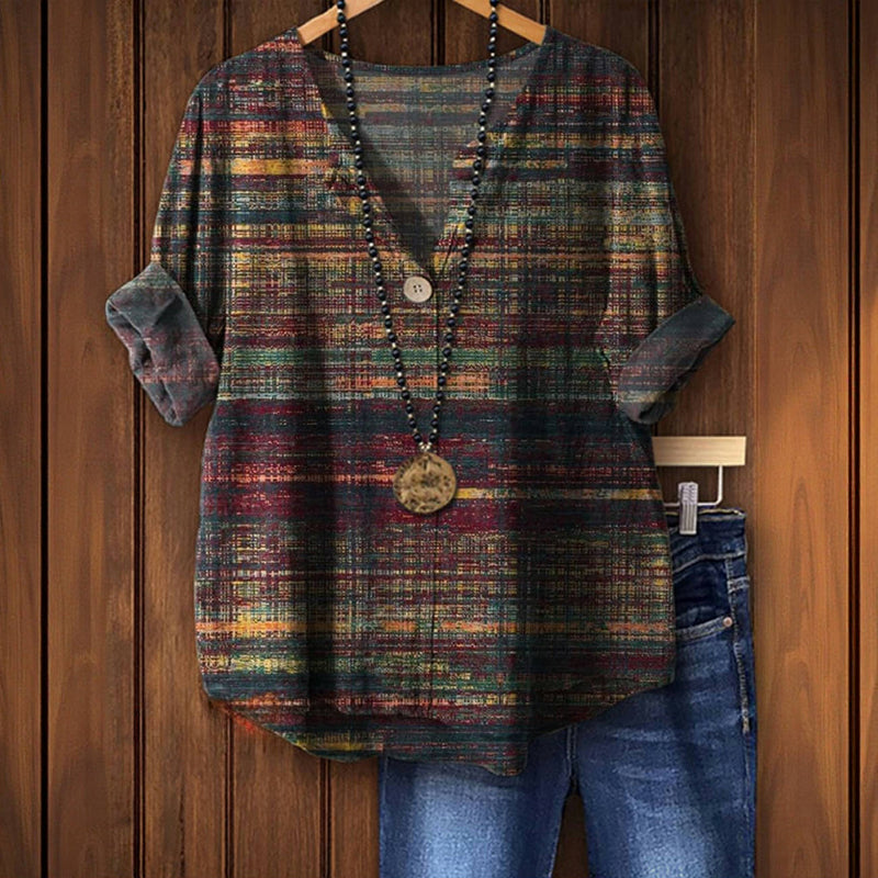 Vintage Bunte Bluse
