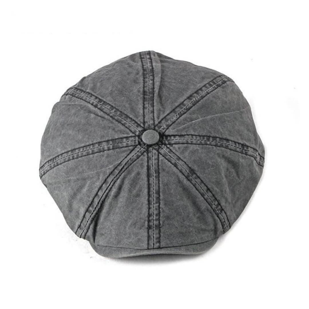 Gewaschenes Baumwoll-Newsboy-Cap | MALIBU