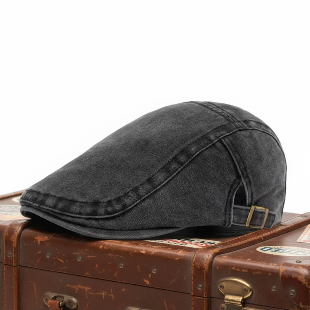 Gewaschene Denim Flat Cap | DALLAS