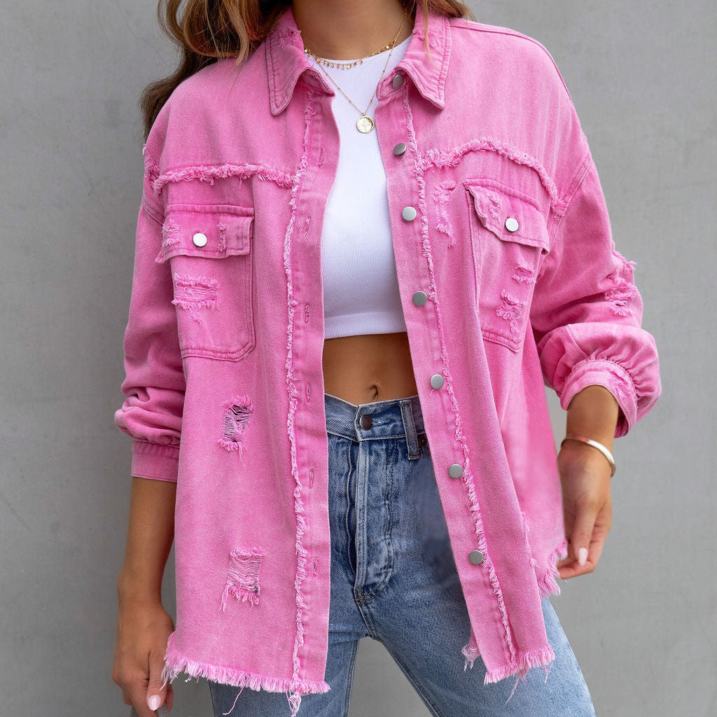 Celeste Distressed Denimjacke