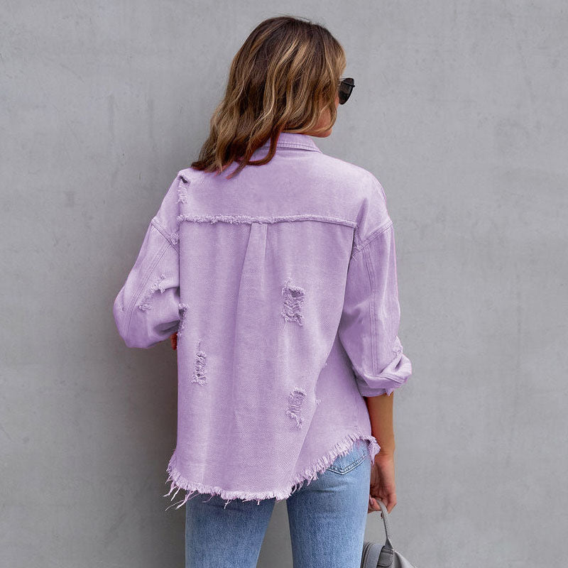 Celeste Distressed Denimjacke