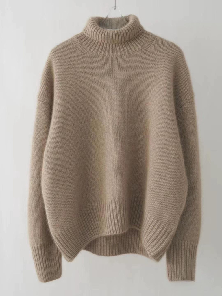 NELE LUXE STEHKRAGEN-STRICKPULLOVER