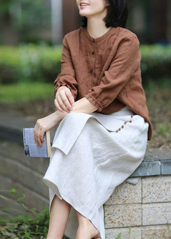 Boutique Weiß asymmetrisches Design elastischer Bund A-Linie Röcke Frühling