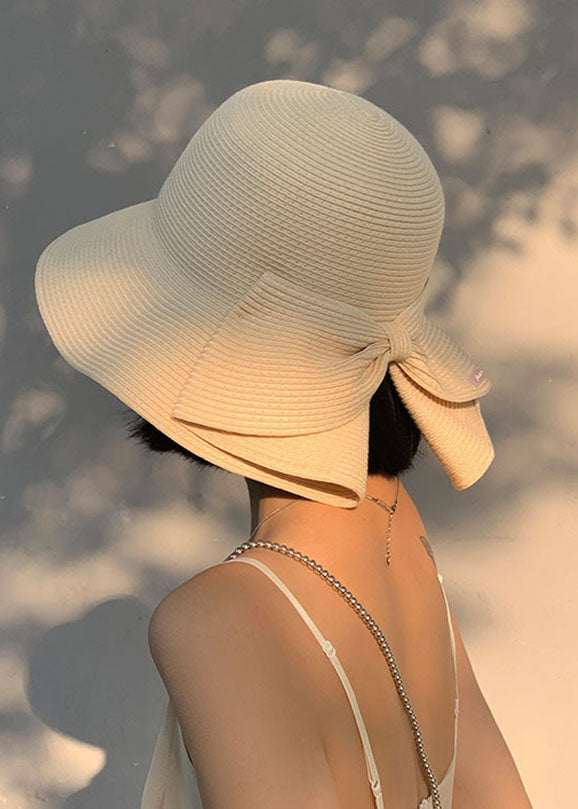 Kurzer Kamel Schleifen Strohhut