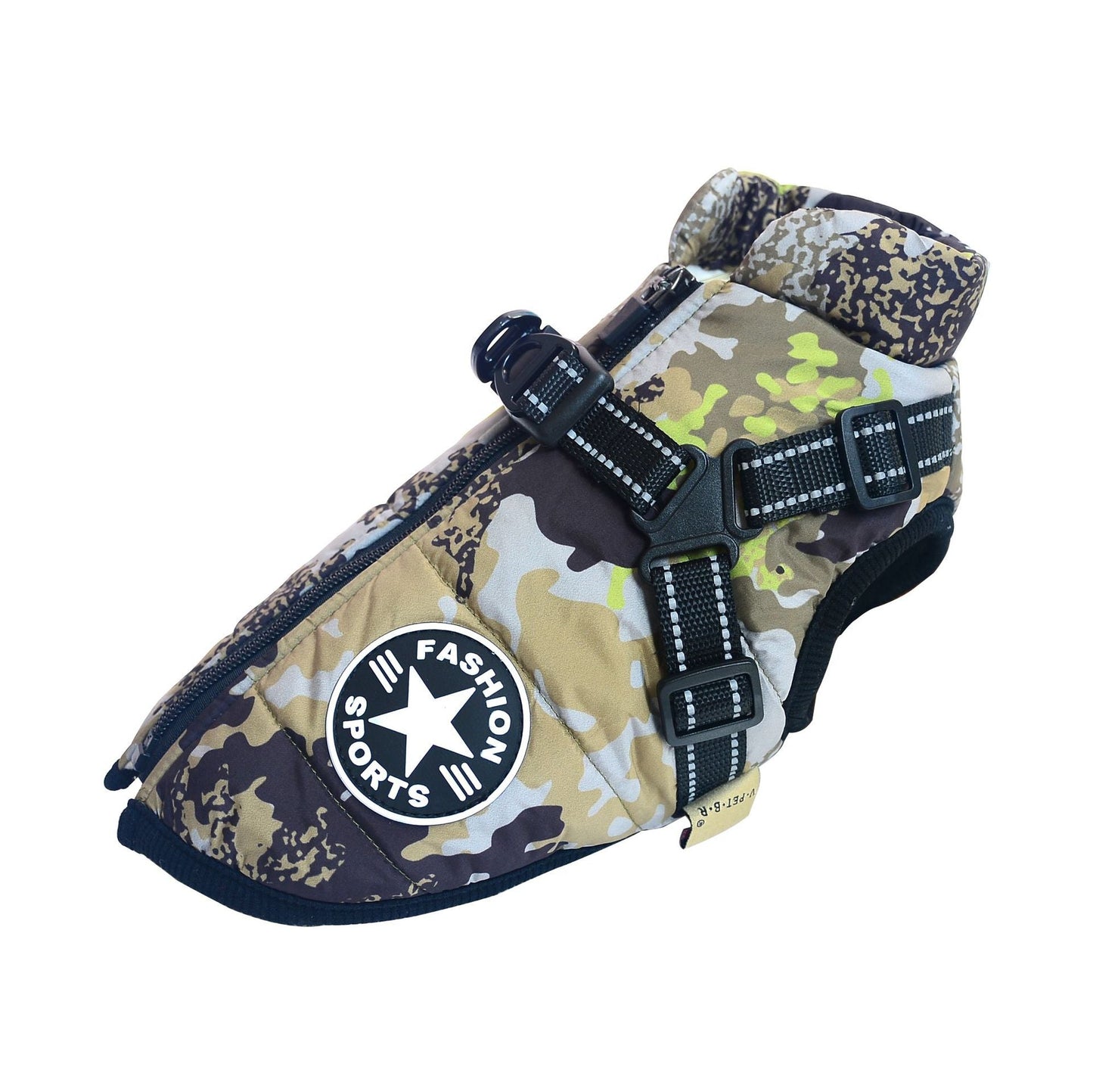 Wasserdichte Winterjacke mit integriertem Geschirr