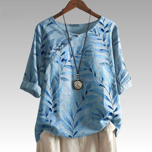 Celia | Naturinspiriertes Top mit Knopfdetails