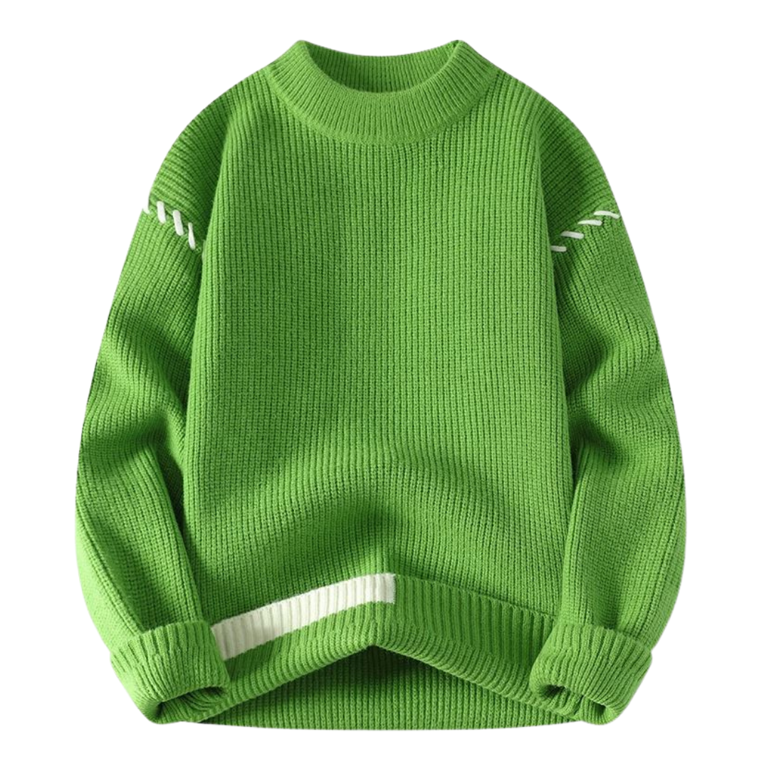 Rundhals Gestrickter Pullover