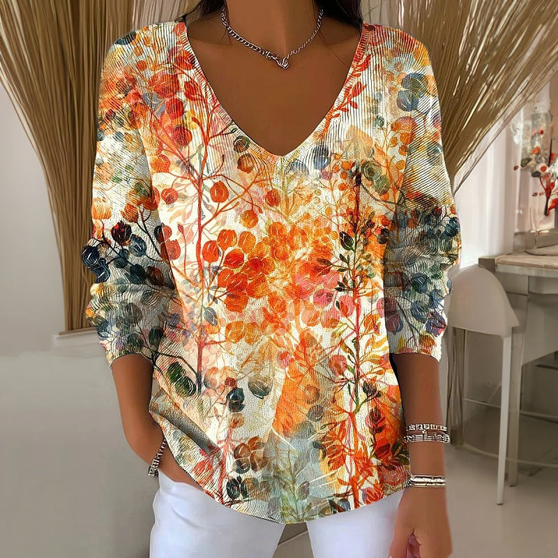 【Langarm】Lässiges Vintage T-Shirt