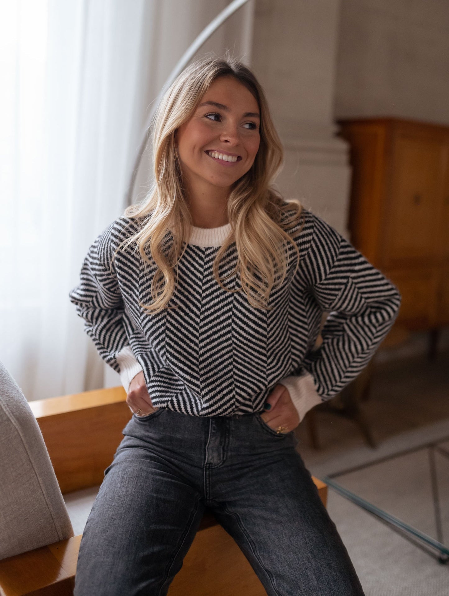 Lenya™ | Pullover mit gestricktem Muster