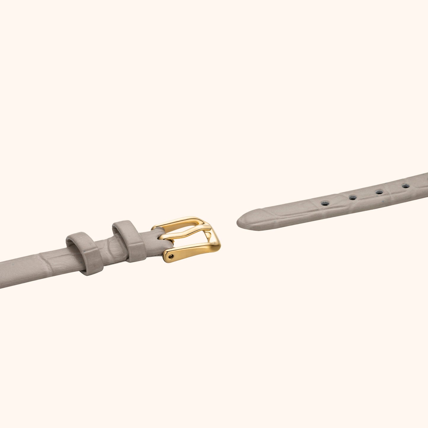 Elvina | Graues Leder Gold