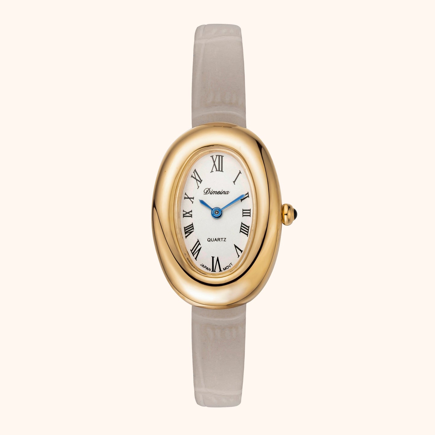 Elvina | Graues Leder Gold