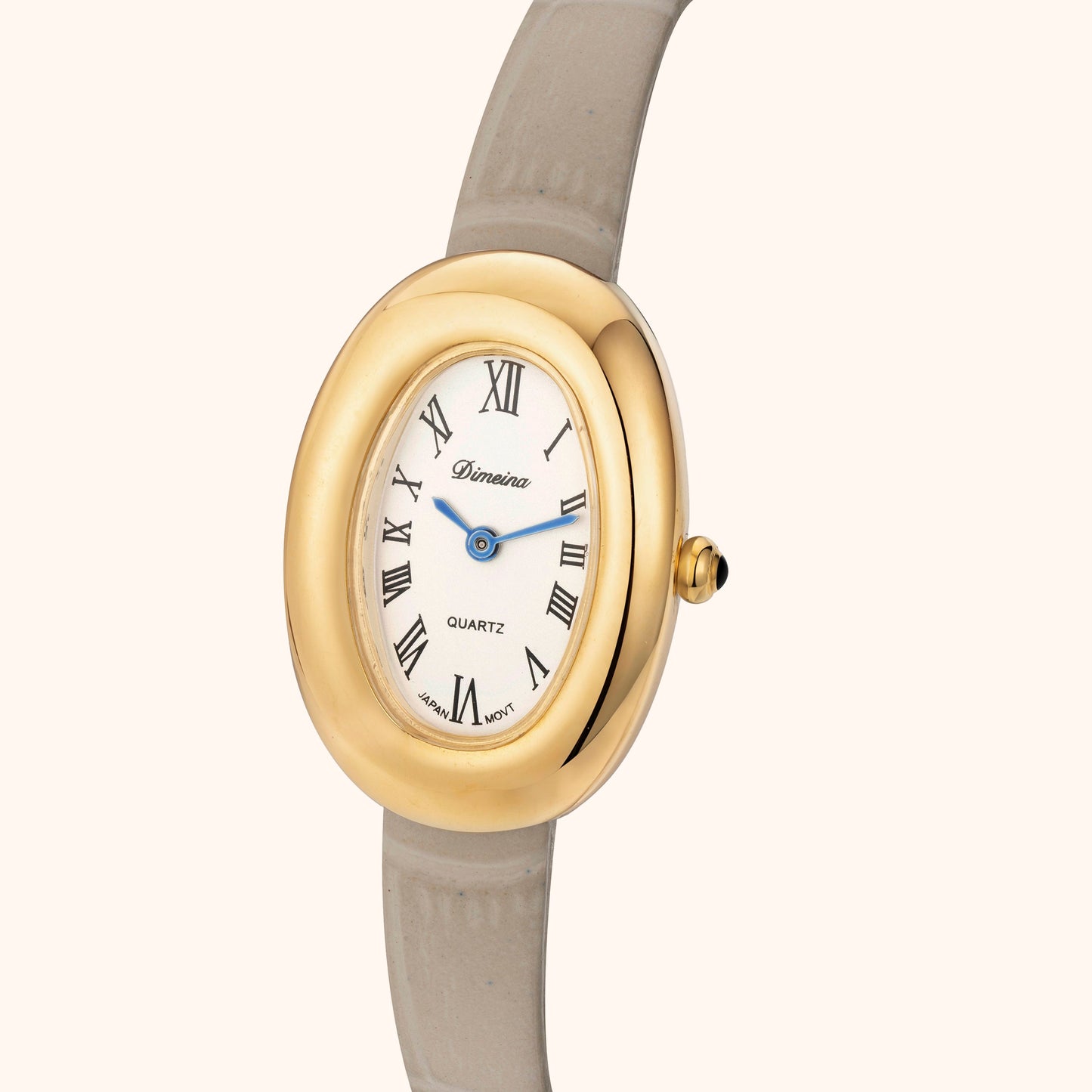 Elvina | Graues Leder Gold