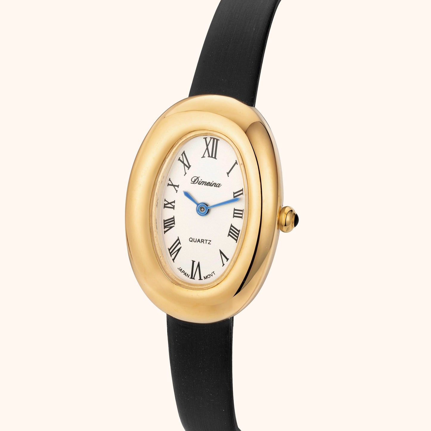 Elvina | Schwarzes Leder Gold