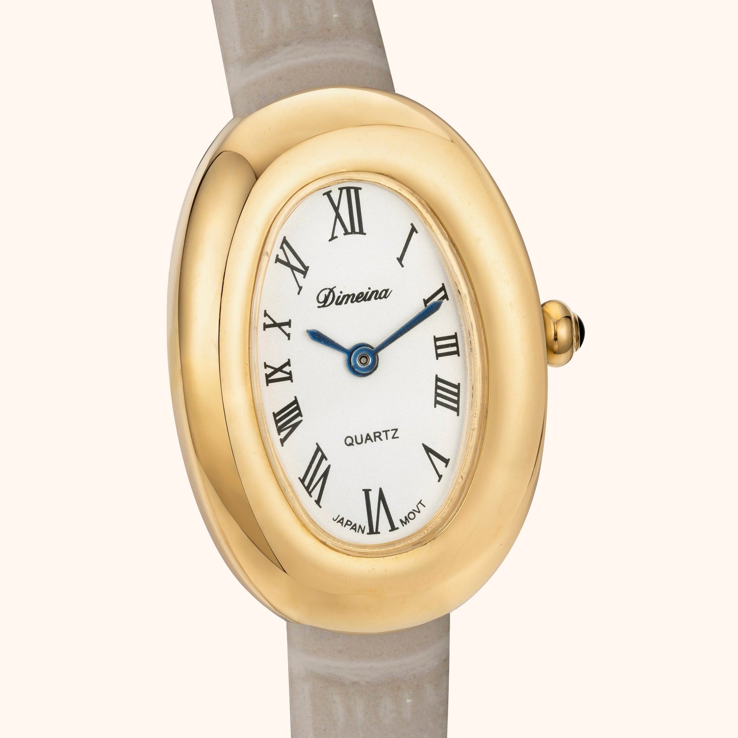 Elvina | Graues Leder Gold