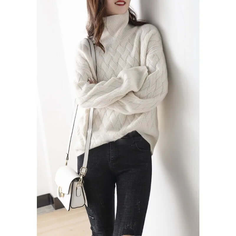 Eleganter, schicker kaschmirähnlicher Pullover