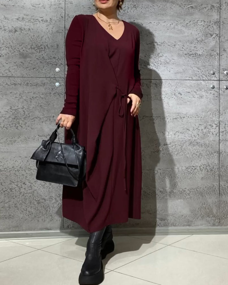 Einfarbige Kleider mit Bindungen