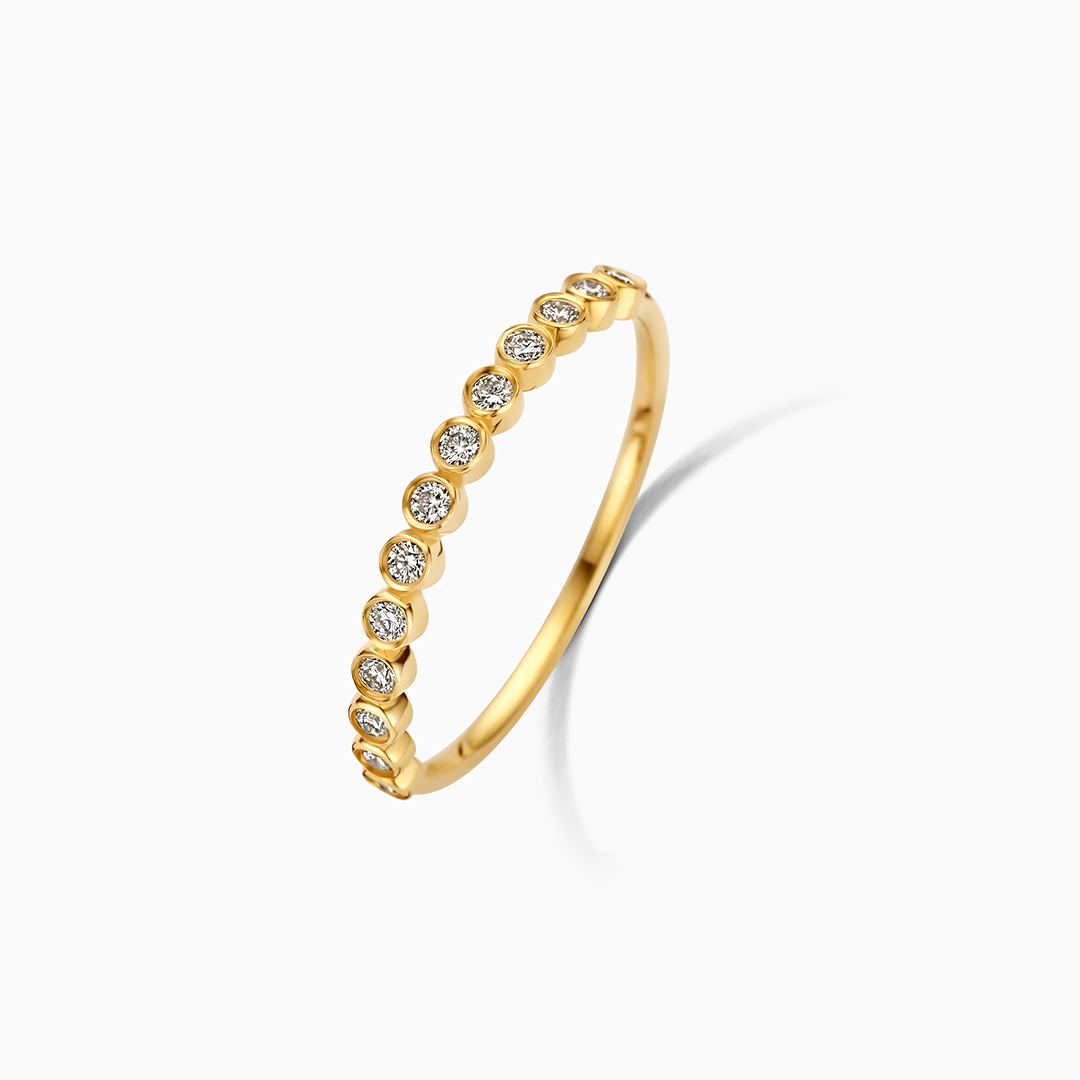 Diamant Blasenring | Gold