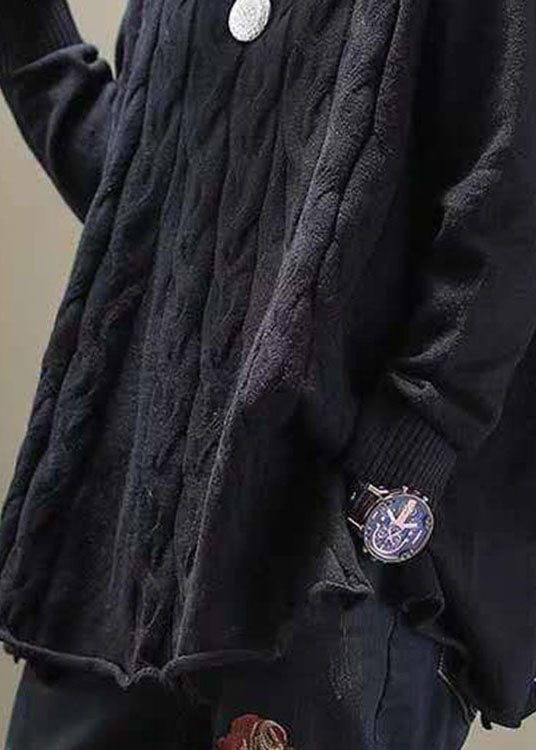 Eleganter Khaki Rollkragenpullover mit seitlichen Öffnungen für den lässigen Herbst