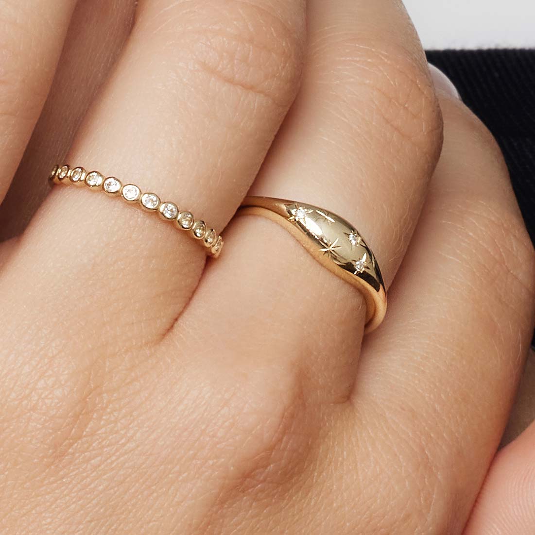 Diamantkuppelring | Gold