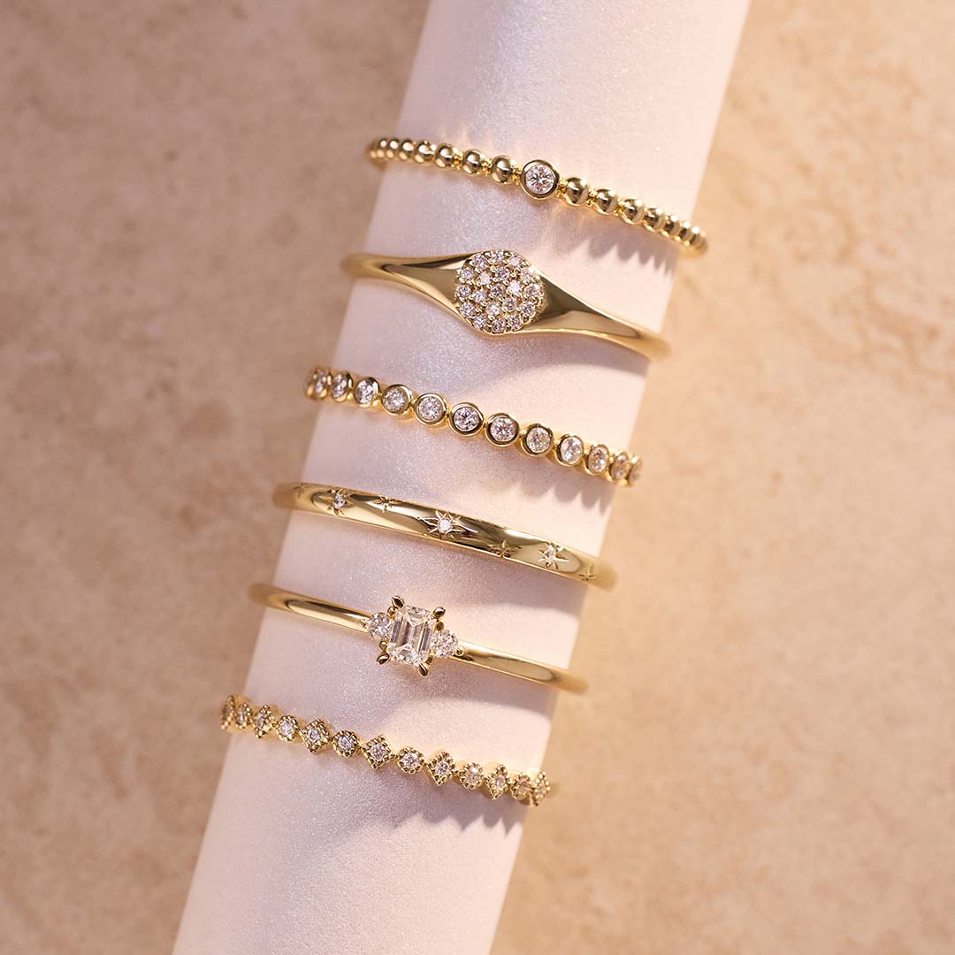 Diamant Blasenring | Gold