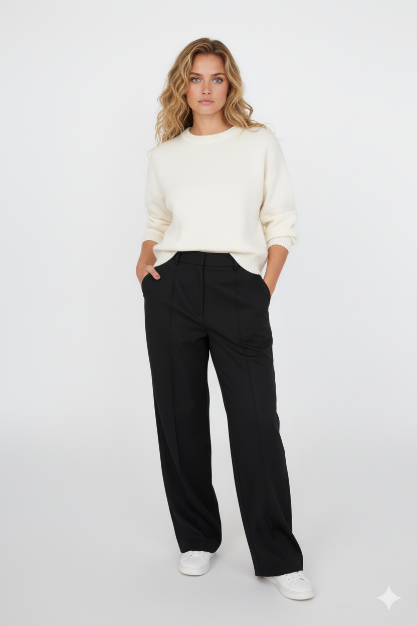 AISHA - Brauner Wollpullover