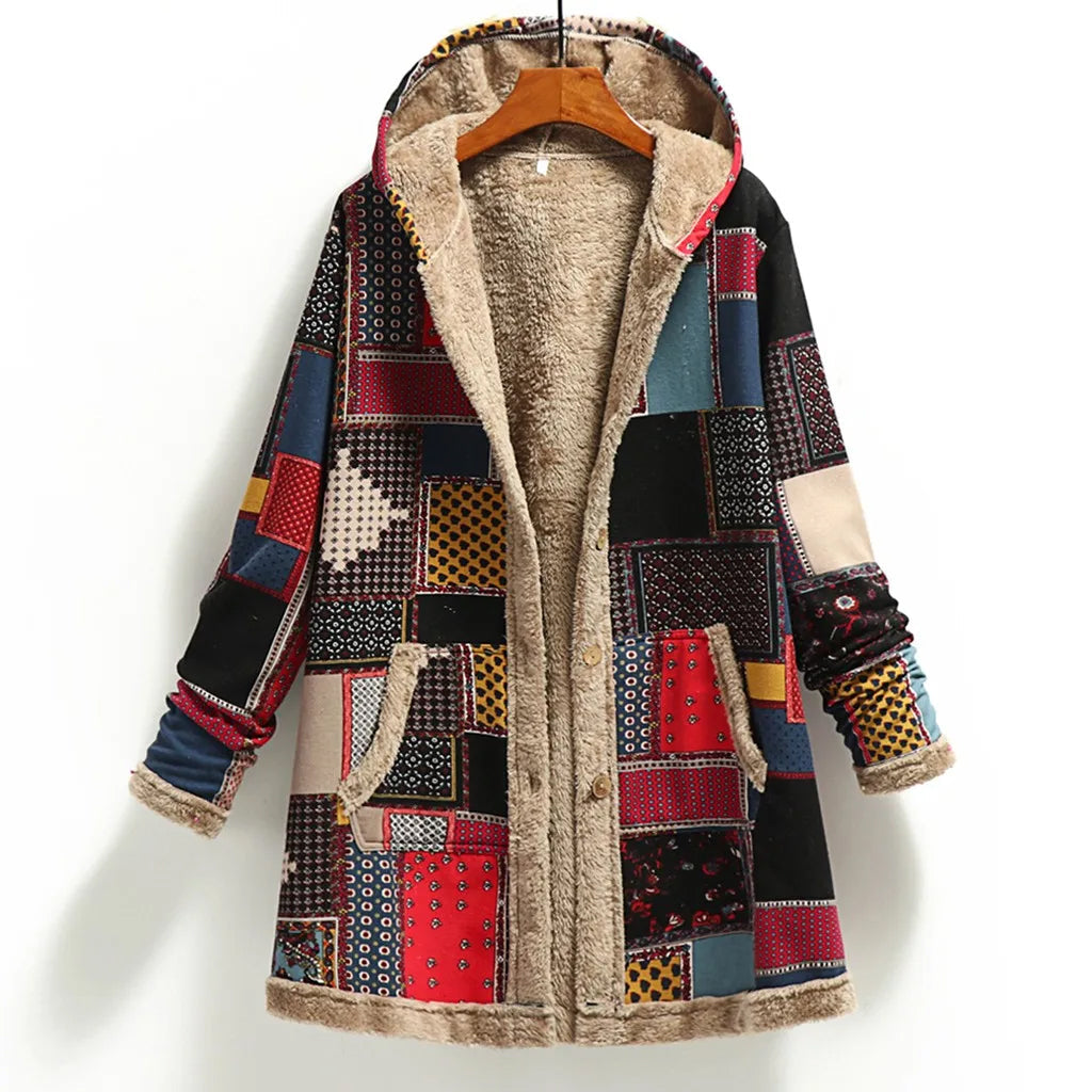 Giuliana Fuzzy Patchwork Jacke