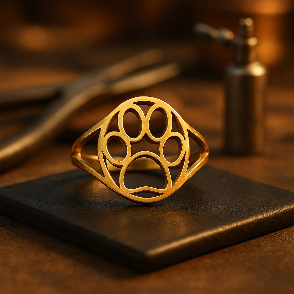 Offener Pfotenring aus Edelstahl – Leicht & Stilvoll