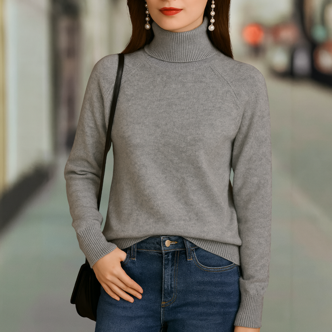 Heather Ultra Soft Classic Pullover Strick-Turtleneck-Pullover