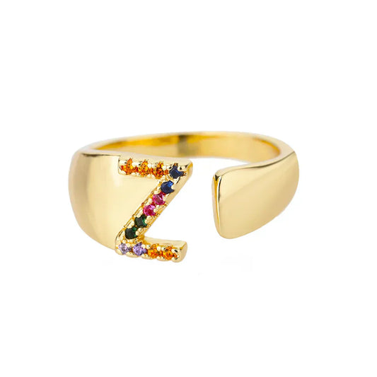 Zen - Gold Edelstahl Initialring